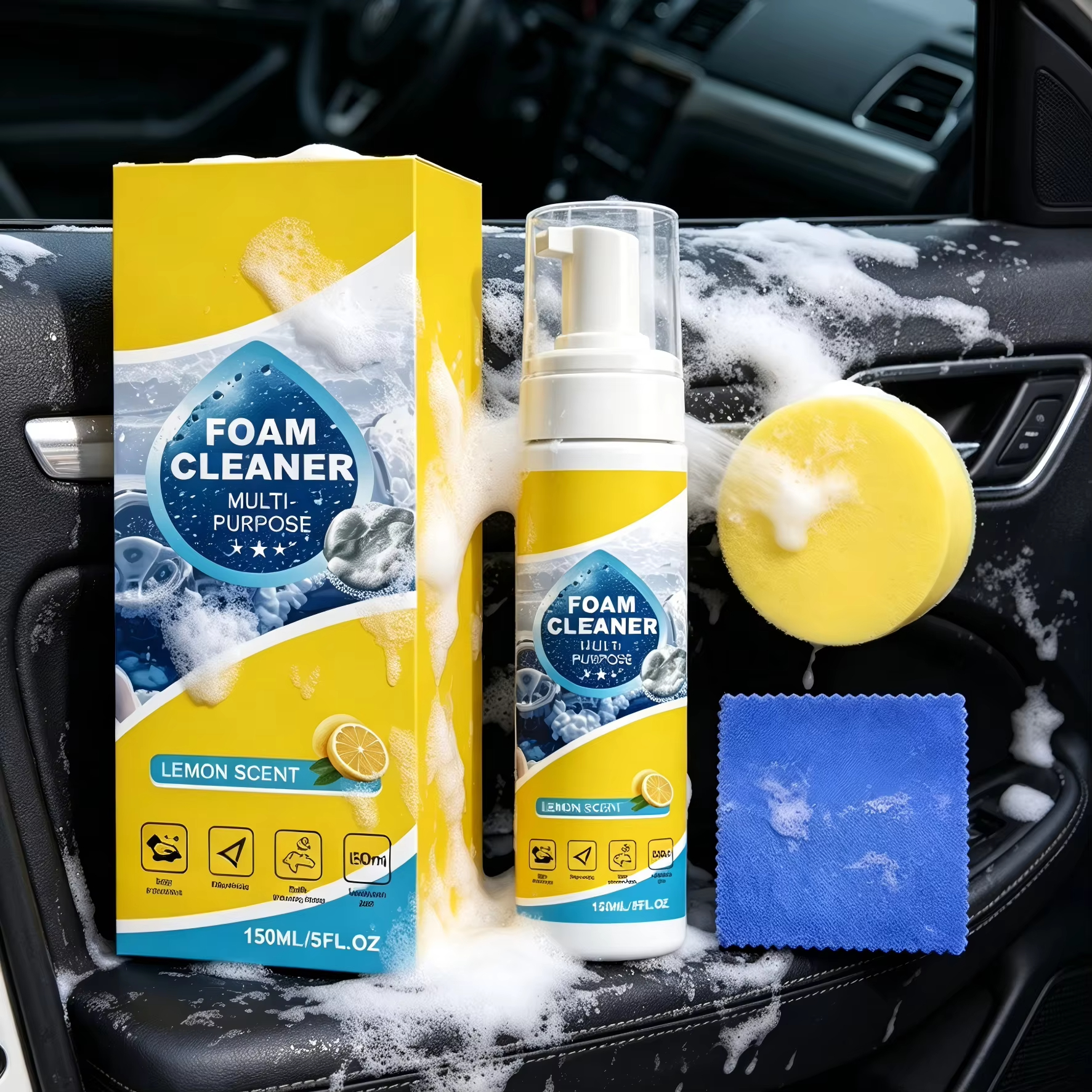 Sneaker Care Products - Multi-Purpose Foam Car Interior Cleaner Kit