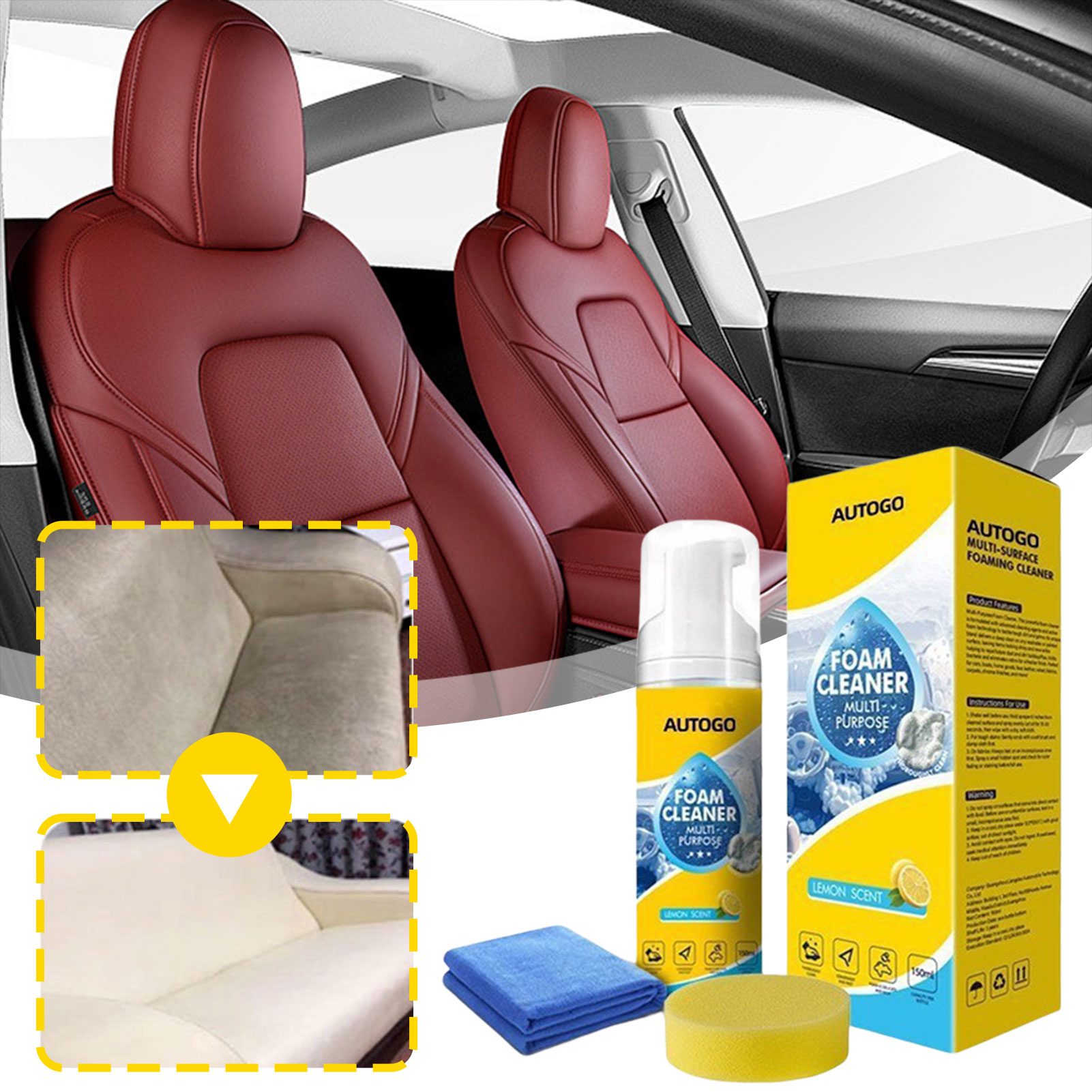 Sneaker Care Products - Multipurpose Foam Cleaner For Car Interior