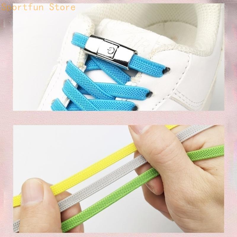 No Tie Elastic Shoelaces Flat  - Lace Replacement Flat บทวิจารณ์และราคา