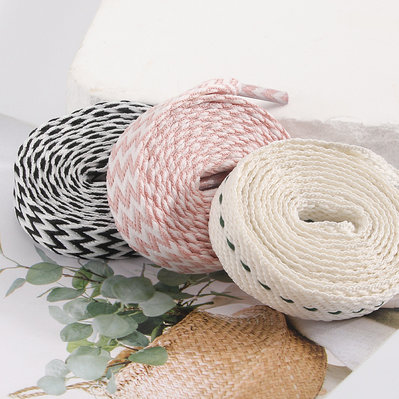 1Pair New 1.5CM Wide Wave Fat  - Lace Replacement Flat บทวิจารณ์และราคา