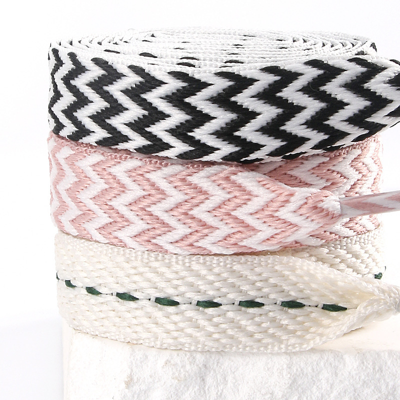 1Pair New 1.5CM Wide Wave Fat  - Lace Replacement Flat บทวิจารณ์และราคา