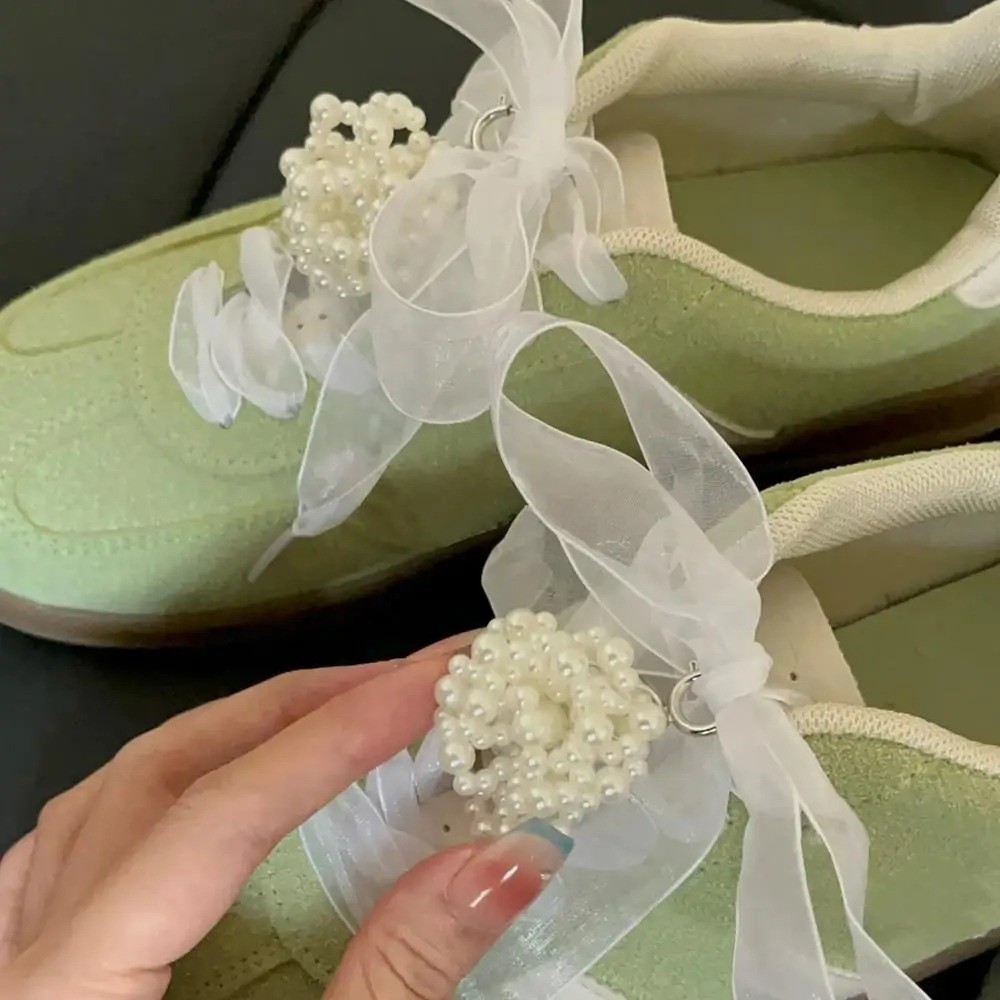 New 4cm Width Chiffon Yarn Sho - Lace Replacement Flat บทวิจารณ์และราคา