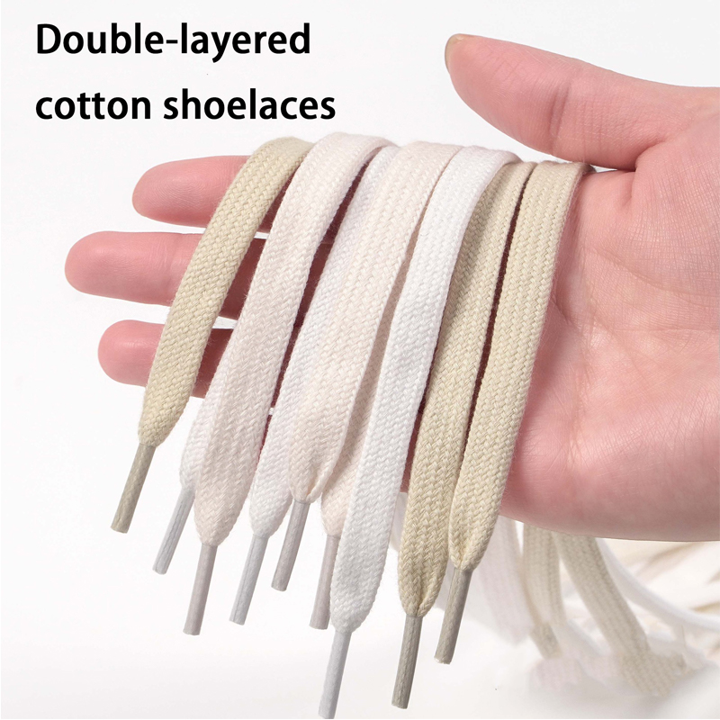 Flat Cotton Shoelaces, Double- - Lace Replacement Flat บทวิจารณ์และราคา