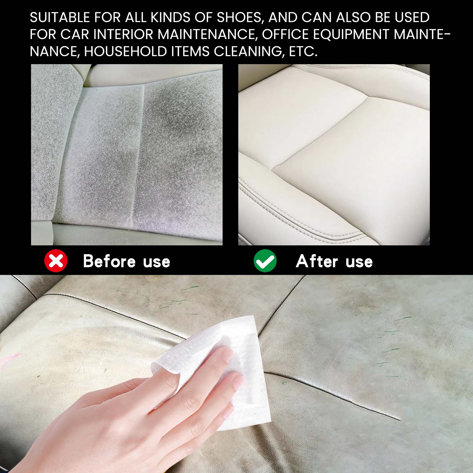 30Pcs Disposable Shoe Wipes Sm - Sneaker Care Wipes บทวิจารณ์และราคา