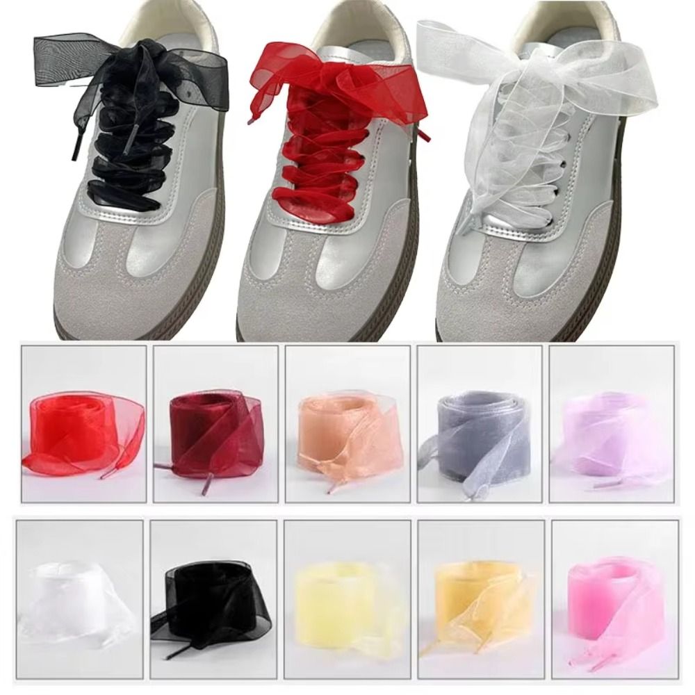 New 4cm Width Chiffon Yarn Sho - Lace Replacement Flat บทวิจารณ์และราคา