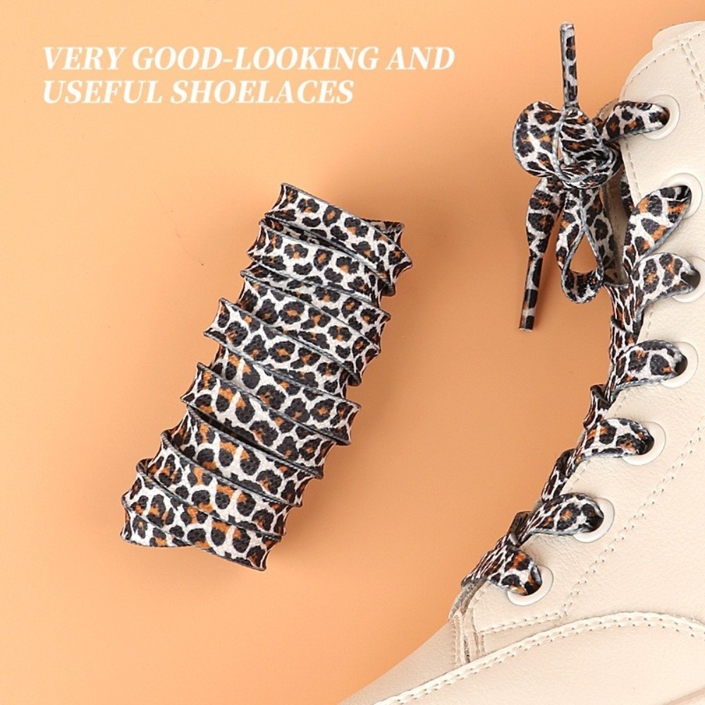 1Pair 120CM Fashion Leopard Pr - Lace Replacement Flat บทวิจารณ์และราคา