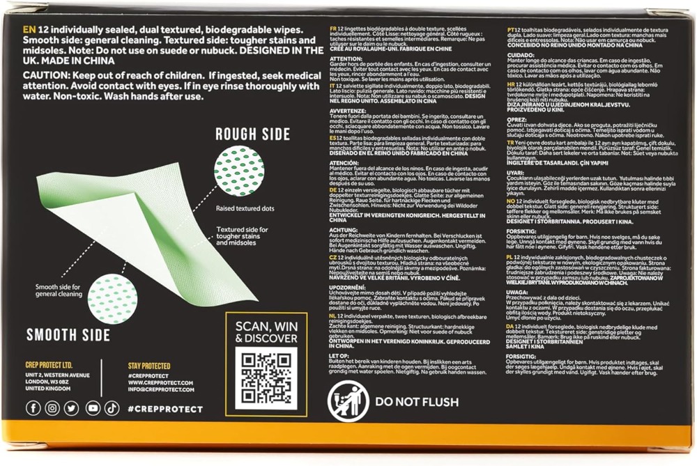 Biodegradable Dual-Sided Sneak - Sneaker Care Wipes บทวิจารณ์และราคา