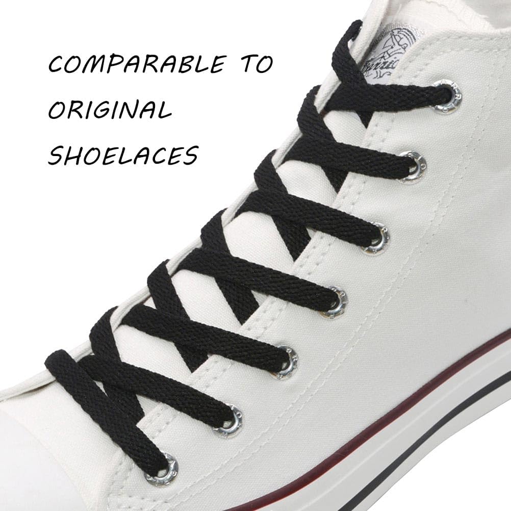 Flat Trainers Shoelace, 8mm Wi - Lace Replacement Flat บทวิจารณ์และราคา