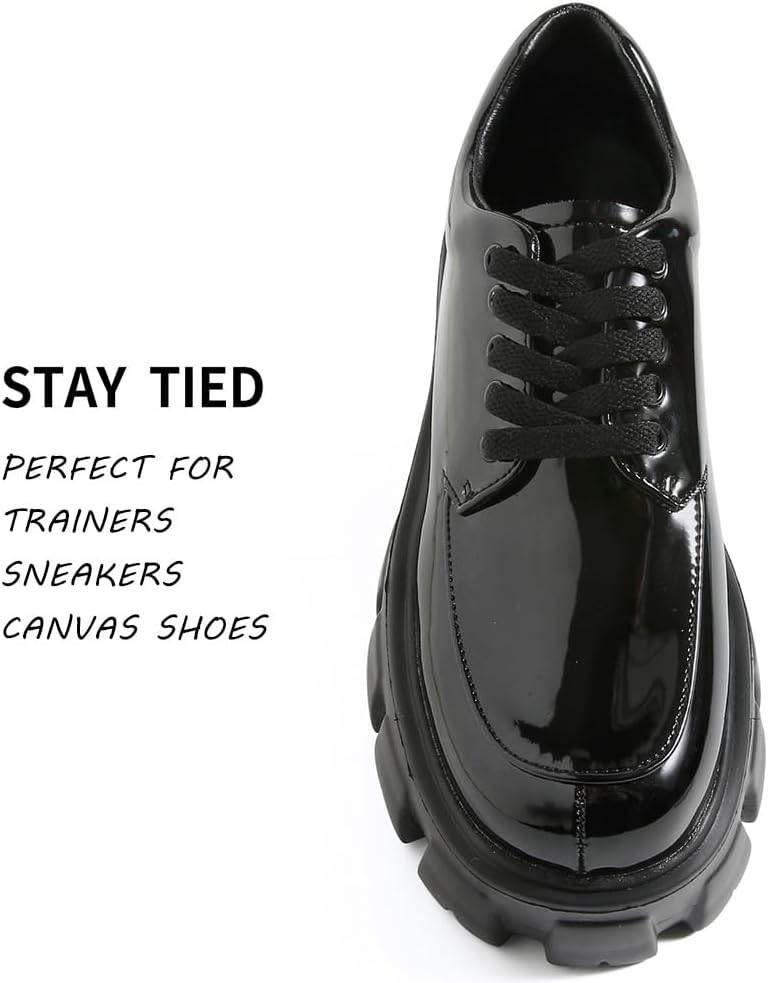 Flat Trainers Shoelace, 8mm Wi - Lace Replacement Flat บทวิจารณ์และราคา