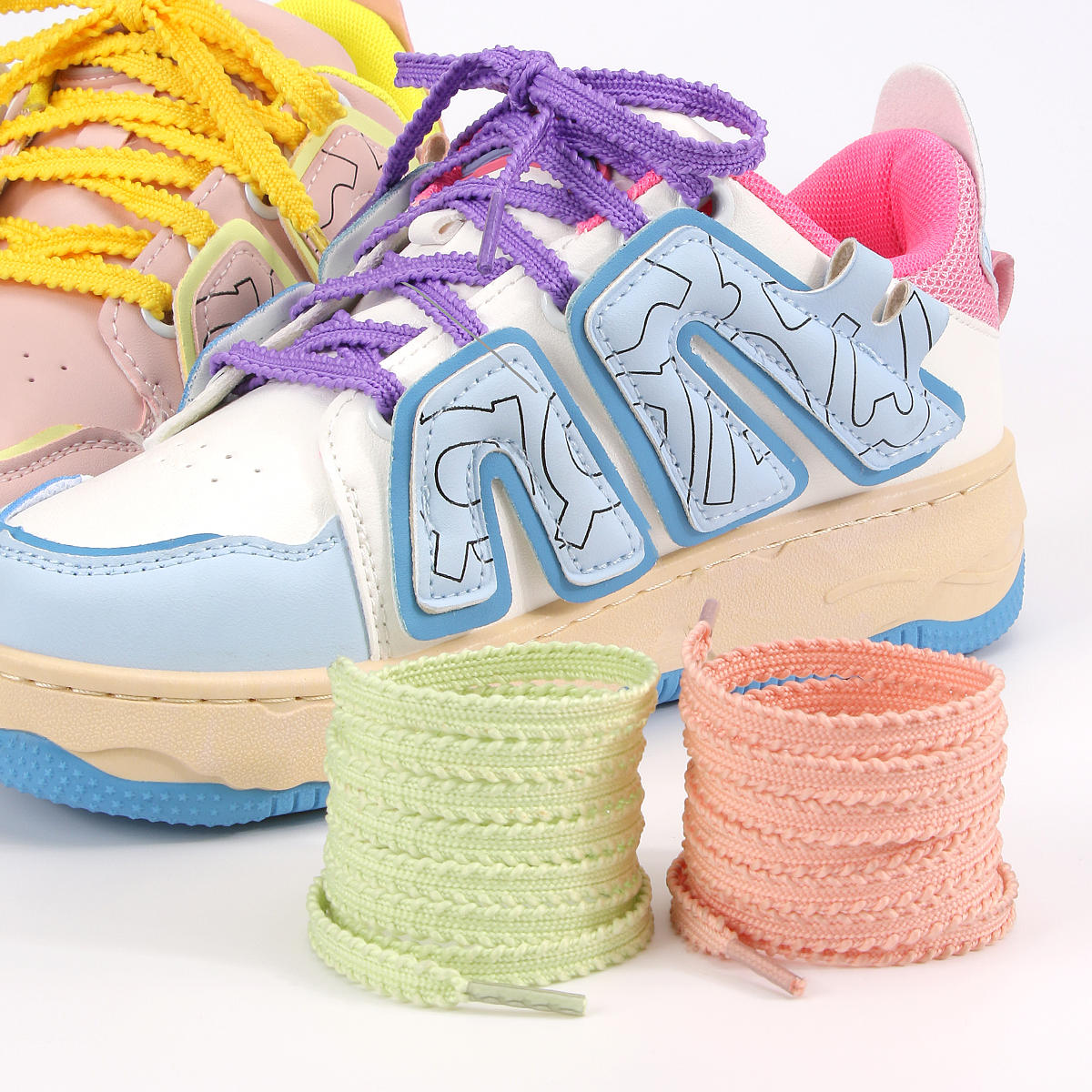 1 Pair 6mm Flat Shoelaces for  - Lace Replacement Flat บทวิจารณ์และราคา