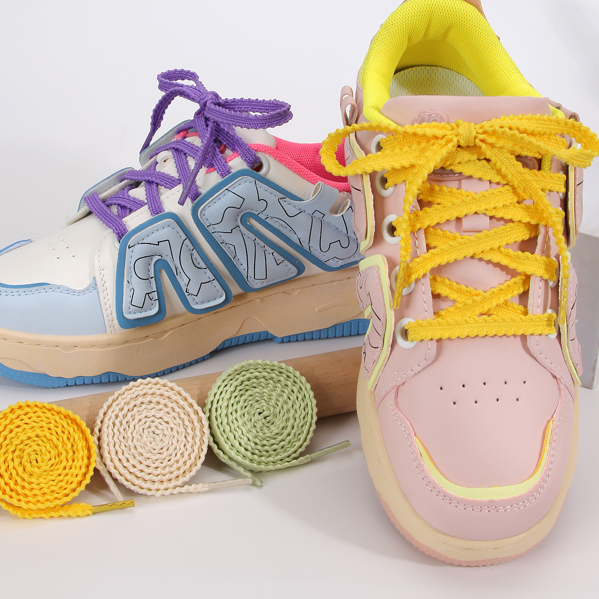 1 Pair 6mm Flat Shoelaces for  - Lace Replacement Flat บทวิจารณ์และราคา