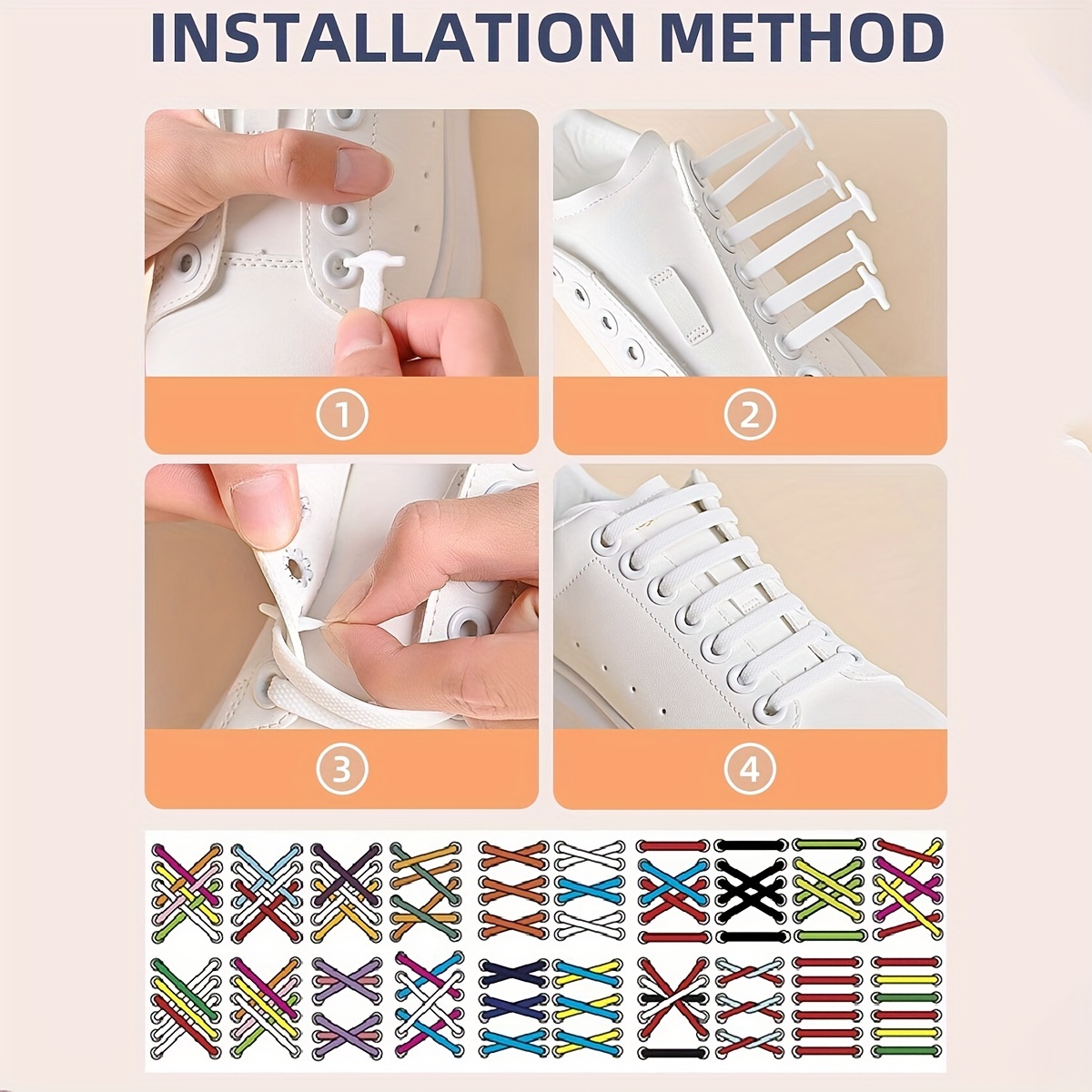 16pcs No Tie Shoe Laces, Elast - Lace Replacement Flat บทวิจารณ์และราคา