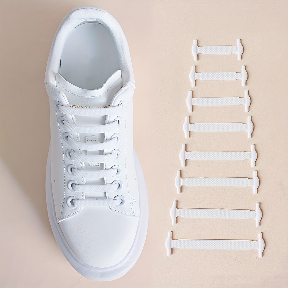 16pcs No Tie Shoe Laces, Elast - Lace Replacement Flat บทวิจารณ์และราคา